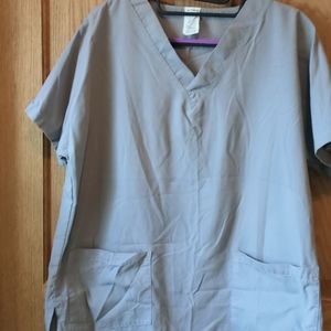 Women's gray Soft scrubs brand scrub top